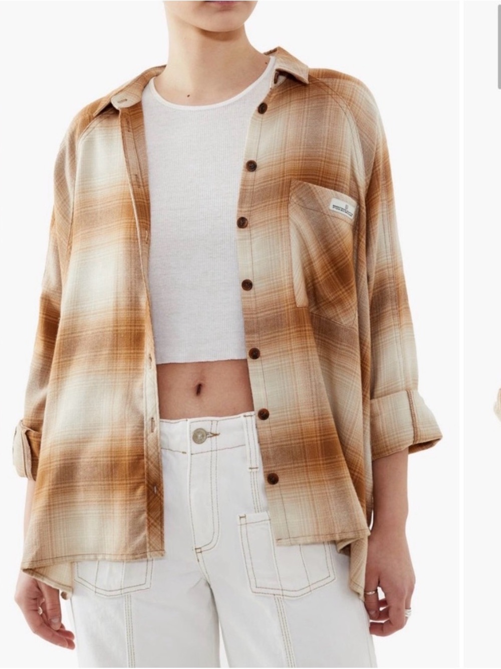 BDG Urban Outfitters Brendon Plaid Button-Up Shirt Oversized